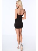 Black dress with lace ZZ317 - Online store - Boutique